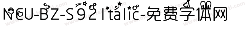 NEU-BZ-S92 Italic字体转换